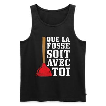 Que La Fosse Soit Avec Toi - Débardeur bio Premium Homme - noir - Devant - AI Model Male 178 light (178cm)