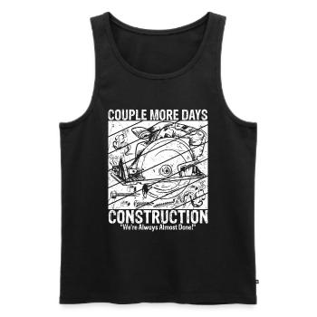 Construction Chantier Ouvrier de la construction Toit familial - Débardeur bio Premium Homme - noir - Devant - Michal (187cm)