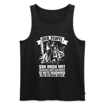 Ritter Tempelritter Kostüm Kreuzritter Mittelalter - Männer Premium Bio Tank Top - Schwarz - Vorne - Michal (187cm)