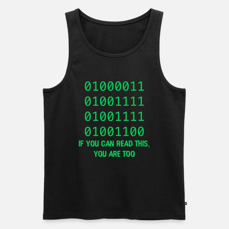 Geschenk für Computer-Binärcode-Entwickler - Männer Premium Bio Tank Top - Schwarz