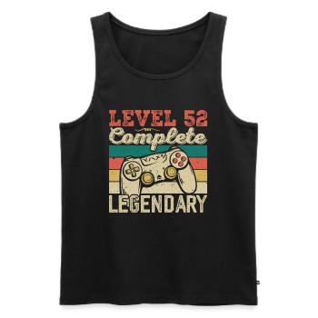 Level 52 Complete, 52 Birthday Gift - Men's Premium Organic Tank Top - black - Front - Michal (187cm)