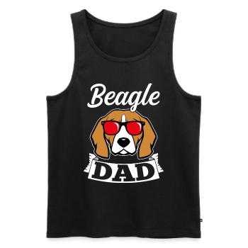 Beagle Dad Dog Dad Dad Dad Owner Fun Dogs - Men's Premium Organic Tank Top - black - Front - AI Model Male 178 light (178cm)