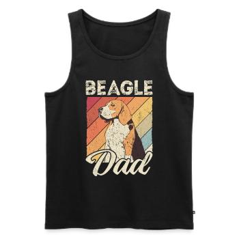 Beagle Dad Dog Dad Dad Dad Owner Dogs Beagl - Men's Premium Organic Tank Top - black - Front - AI Model Male 178 light (178cm)