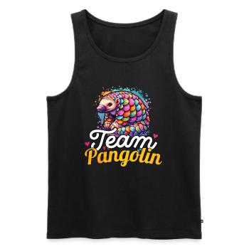 Team Pangolin Conservationist Pangolin Pangolin Fan - Men's Premium Organic Tank Top - black - Front - AI Model Male 178 light (178cm)