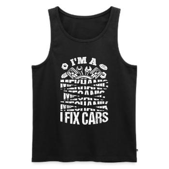Tuning Car Lovers Repair Cars Mechanic D - Men's Premium Organic Tank Top - black - Front - Michal (187cm)
