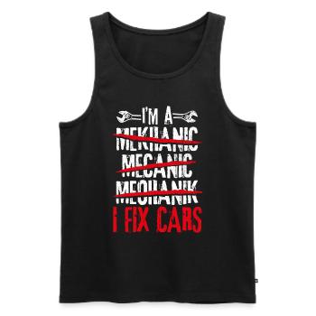 Tuning Car Lovers Repair Cars Mechanic D - Men's Premium Organic Tank Top - black - Front - Michal (187cm)