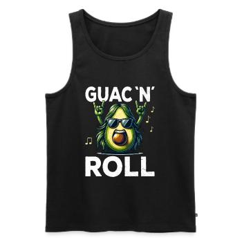 Guac 'N' Roll Rocker Guacamole Vegan Avocat - Débardeur bio Premium Homme - noir - Devant - Michal (187cm)