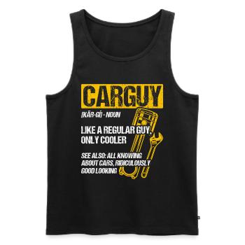 Car Guy Like A Regular Guy Tuning Autoliebhaber Re - Männer Premium Bio Tank Top - Schwarz - Vorne - AI Model Male 178 light (178cm)