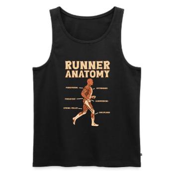 Running Runner Anatomy Marathon Runner Gift - Männer Premium Bio Tank Top - Schwarz - Vorne - AI Model Male 178 light (178cm)