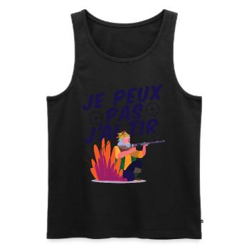 Ich kann nicht ich schoss Humor Schießsport Shooter - Männer Premium Bio Tank Top - Schwarz - Vorne - Michal (187cm)