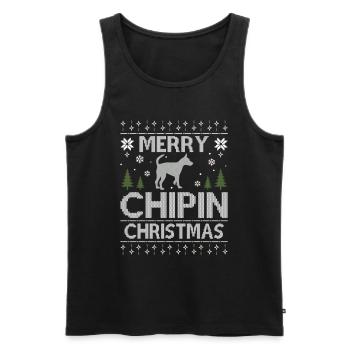 Merry Chip Christmas Dogs Ugly Christmas Dogs - Débardeur bio Premium Homme - noir - Devant - Michal (187cm)