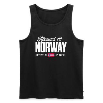 Norway Norway Norge Scandinavia Ålesund - Men's Premium Organic Tank Top - black - Front - AI Model Male 178 light (178cm)
