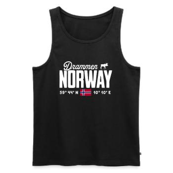 Norwegen Norway Norge Skandinavien Drammen - Männer Premium Bio Tank Top - Schwarz - Vorne - AI Model Male 178 light (178cm)