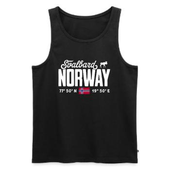 Norway Norway Norge Scandinavia Svalbard - Men's Premium Organic Tank Top - black - Front - AI Model Male 178 light (178cm)