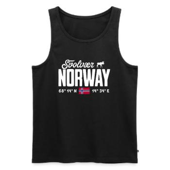 Norway Norway Norge Scandinavia Svolvær - Men's Premium Organic Tank Top - black - Front - AI Model Male 178 light (178cm)