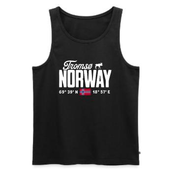 Norwegen Norway Norge Skandinavien Tromsø - Männer Premium Bio Tank Top - Schwarz - Vorne - AI Model Male 178 light (178cm)