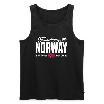 Norway Norway Norge Scandinavia Trondheim - Men's Premium Organic Tank Top - black - Front - AI Model Male 178 light (178cm)