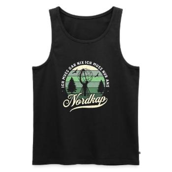 Norwegen Norway Norge North Cape Nordkap - Men's Premium Organic Tank Top - black - Front - AI Model Male 178 light (178cm)