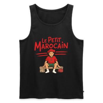 Le Petit Marocain - Débardeur bio Premium Homme - noir - Devant - AI Model Male 178 light (178cm)