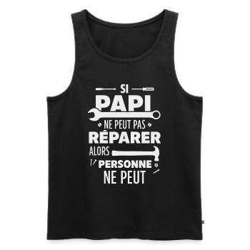 Grandpa Can Fix It All - for DIY Grandpas - Men's Premium Organic Tank Top - black - Front - Michal (187cm)