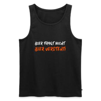 WItziger Spruch mit viel Humor und Sarkasmus - Männer Premium Bio Tank Top - Schwarz - Vorne - Michal (187cm)