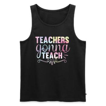 Retour à l’école Professeur Tie Sports Education - Débardeur bio Premium Homme - noir - Devant - Michal (187cm)