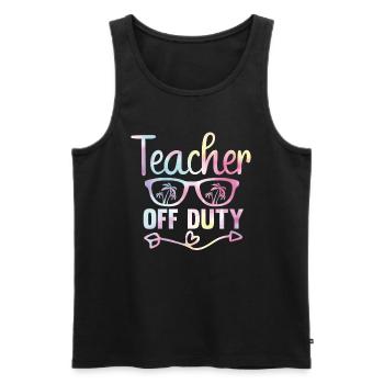Back to school Physical education - Men's Premium Organic Tank Top - black - Front - AI Model Male 178 light (178cm)