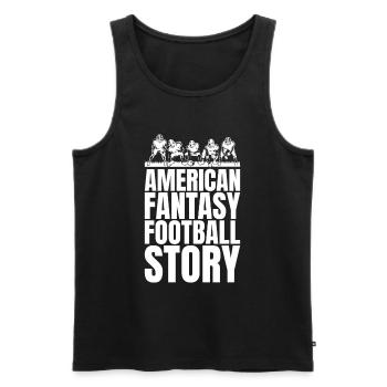 Lustiger amerikanischer Fantasy-Football - Männer Premium Bio Tank Top - Schwarz - Vorne - AI Model Male 178 light (178cm)
