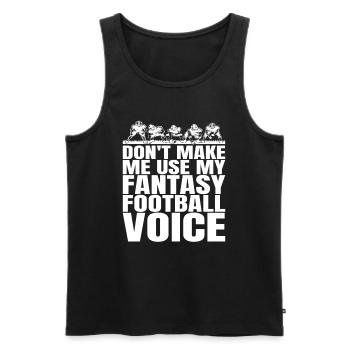 Drôle de football Fantasy en colère - Débardeur bio Premium Homme - noir - Devant - Michal (187cm)