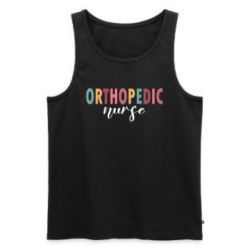 Orthopädische Krankenschwester Leben - Männer Premium Bio Tank Top - Schwarz - Vorne - Michal (187cm)