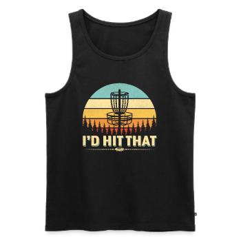 I'd Hit That Funny Disc Golfer - Männer Premium Bio Tank Top - Schwarz - Vorne - Michal (187cm)
