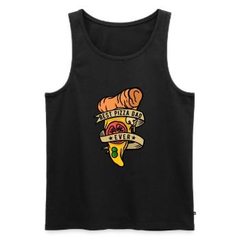 Pizzaïolo Père Papa Pizzaiolo - Débardeur bio Premium Homme - noir - Devant - Michal (187cm)