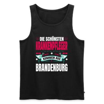 Die Schönsten Krankenpfleger Kommen Aus - Männer Premium Bio Tank Top - Schwarz - Vorne - Michal (187cm)