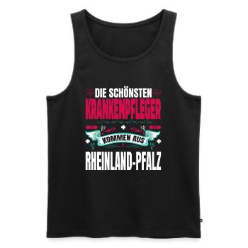 Die Schönsten Krankenpfleger Kommen Aus - Männer Premium Bio Tank Top - Schwarz - Vorne - Michal (187cm)