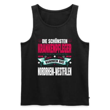 Die Schönsten Krankenpfleger Kommen Aus - Männer Premium Bio Tank Top - Schwarz - Vorne - Michal (187cm)