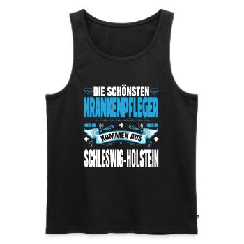 Die Schönsten Krankenpfleger Kommen Aus - Männer Premium Bio Tank Top - Schwarz - Vorne - Michal (187cm)