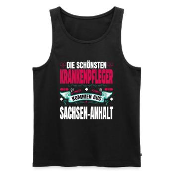 Die Schönsten Krankenpfleger Kommen Aus - Männer Premium Bio Tank Top - Schwarz - Vorne - Michal (187cm)