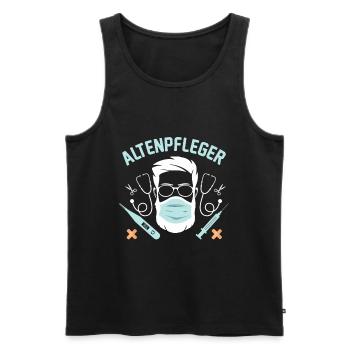 Krankenpfleger Altenpfleger Beruf Mit Passion Sinn - Männer Premium Bio Tank Top - Schwarz - Vorne - Michal (187cm)