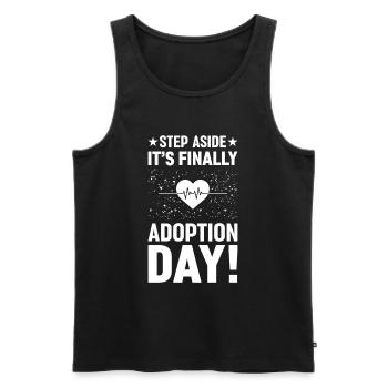 Step aside It's finally adoption day happy - Men's Premium Organic Tank Top - black - Front - Michal (187cm)