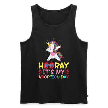 My adoption day today People care for children - Men's Premium Organic Tank Top - black - Front - Michal (187cm)