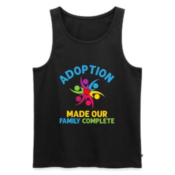 The adoption has completed our family and - Men's Premium Organic Tank Top - black - Front - Michal (187cm)
