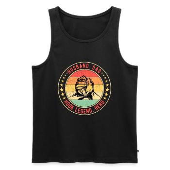 Armdrücken Armwrestling Vater - Männer Premium Bio Tank Top - Schwarz - Vorne - Michal (187cm)
