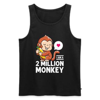 I'm a 2 million monkey banana warm heart - Men's Premium Organic Tank Top - black - Front - AI Model Male 178 light (178cm)