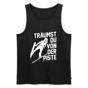 Nur ein Typ, der Araberpferde mag Kulturclub - Männer Premium Bio Tank Top - Schwarz - Vorne - Michal (187cm)