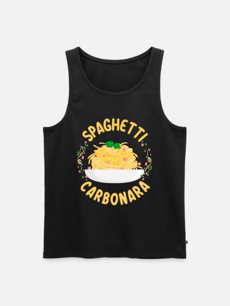 Spaghetti Carbonara | Pasta lovers cooks - Men's Premium Organic Tank Top - black