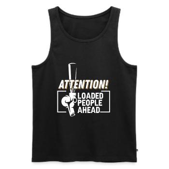 Weekend with friends in group party drinking - Men's Premium Organic Tank Top - black - Front - Michal (187cm)