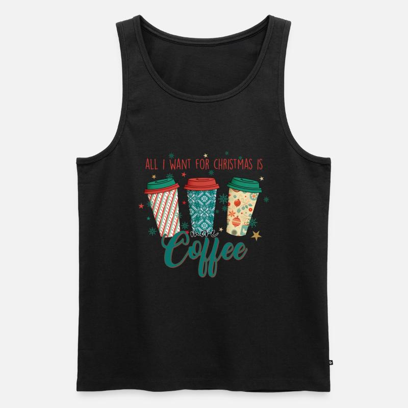 Kaffee Kaffeetrinker Geschenkidee - Männer Premium Bio Tank Top - Schwarz