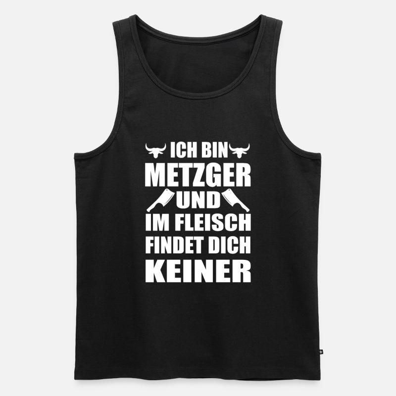 Fleischer Metzger Schlachter - Männer Premium Bio Tank Top - Schwarz