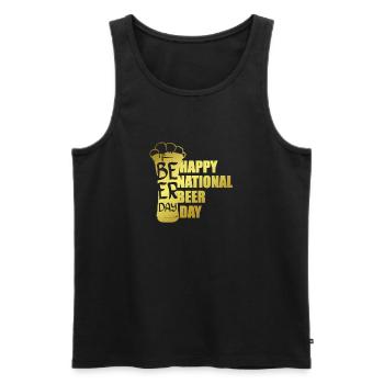 Internationaler Tag des Bieres Biertrinker - Männer Premium Bio Tank Top - Schwarz - Vorne - AI Model Male 178 light (178cm)