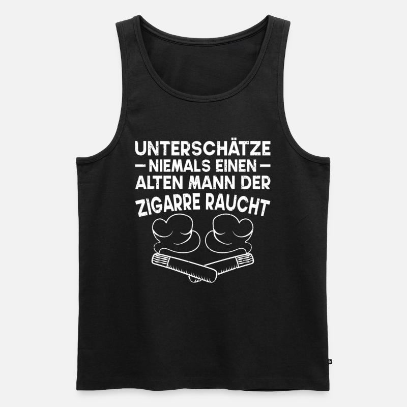 Zigarren Cigarren Zigarren Zigarrenschneider - Männer Premium Bio Tank Top - Schwarz